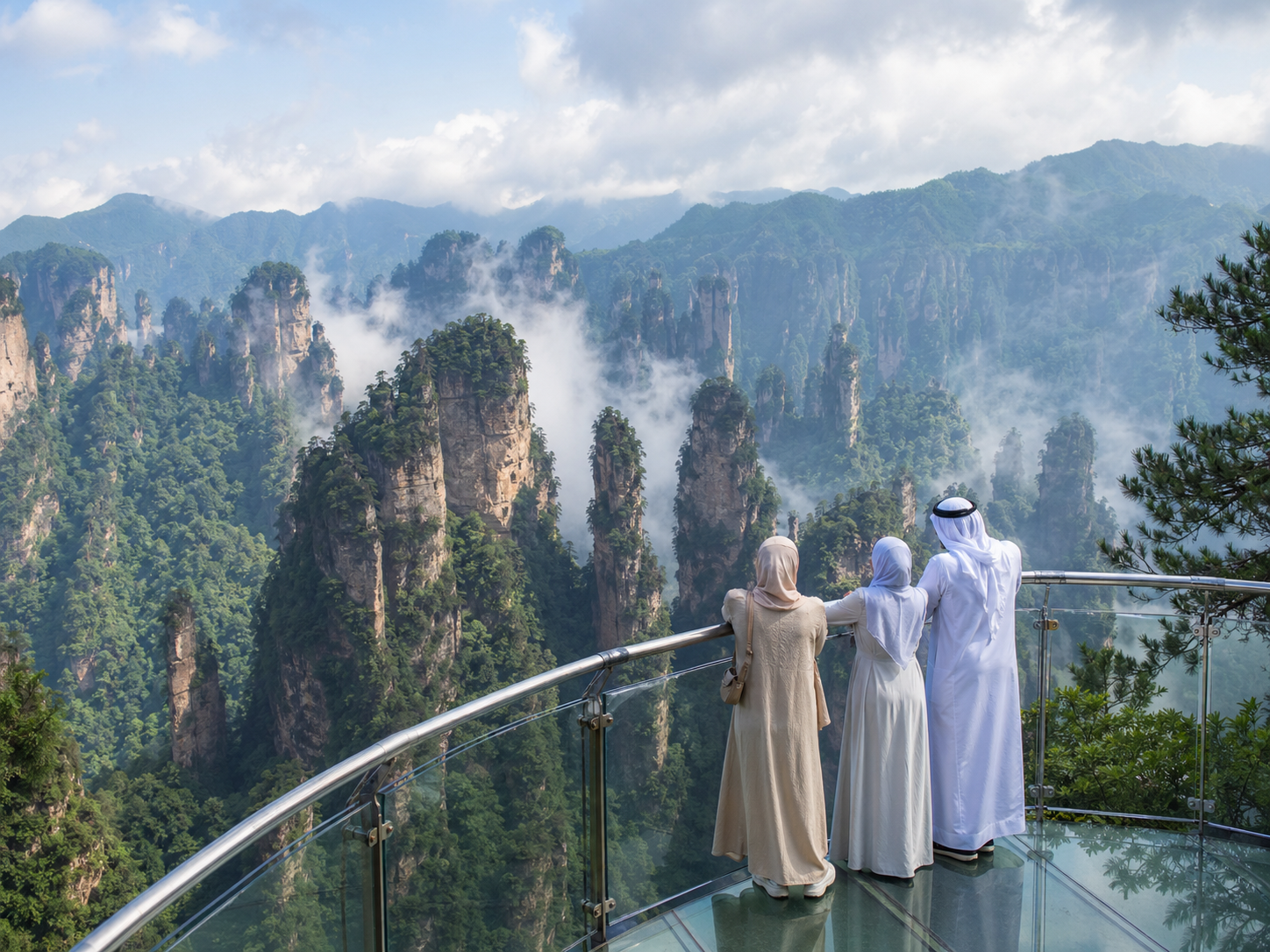 Cool mountain scenery in Zhangjiajie for summer Gulf travelers
